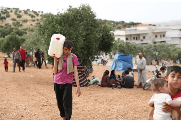 IDLIB’S OLIVE TREE GROVES BECOME CAMPS FOR DISPLACED AS BOMBARDMENT CONTINUES